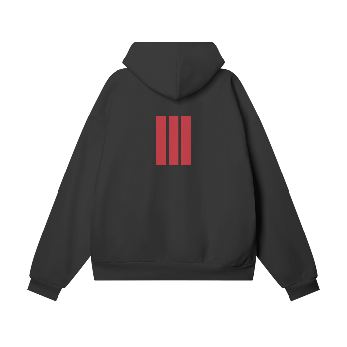 "D3ADICATION' Oversize Heavyweight Hidden Pocket Hoodie